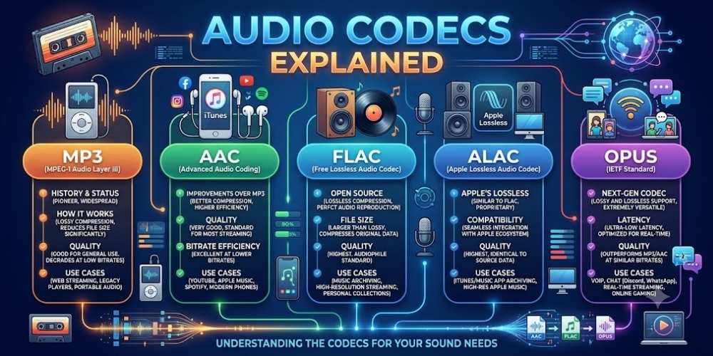 audio codecs explained professional audio setup