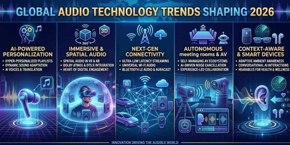 global audio technology trends 2026 professional audio setup