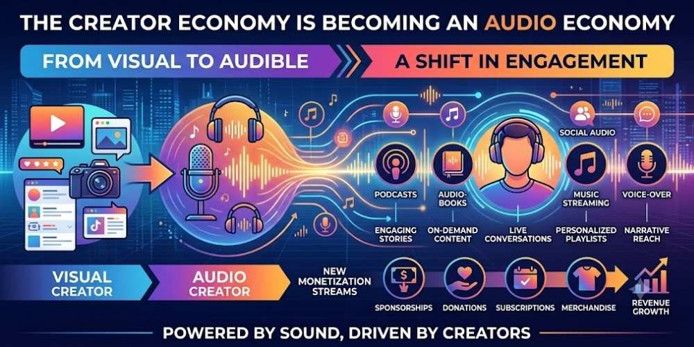 audio creator economy growth professional audio setup