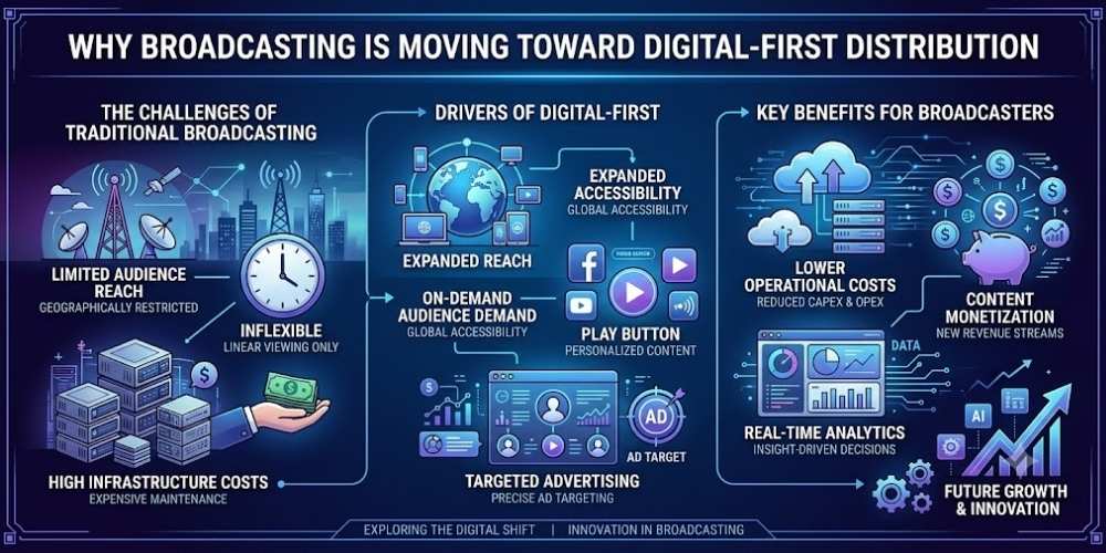 digital-first broadcasting professional audio setup
