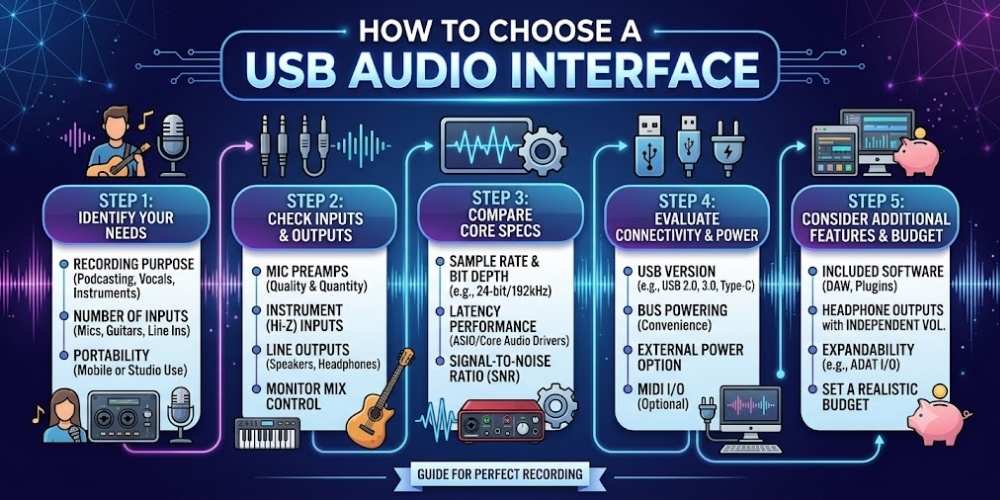 choose a USB audio interface professional audio setup
