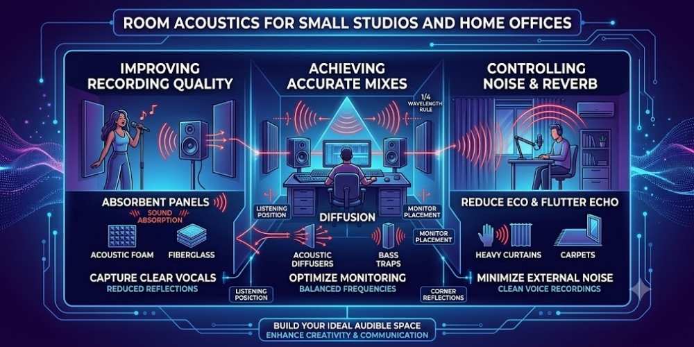 small room acoustics professional audio setup