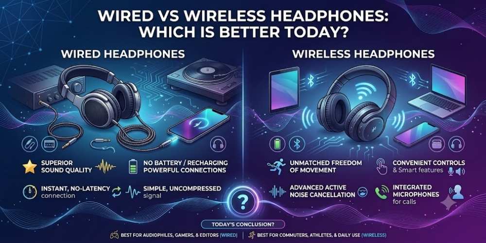 wired vs wireless headphones professional audio setup